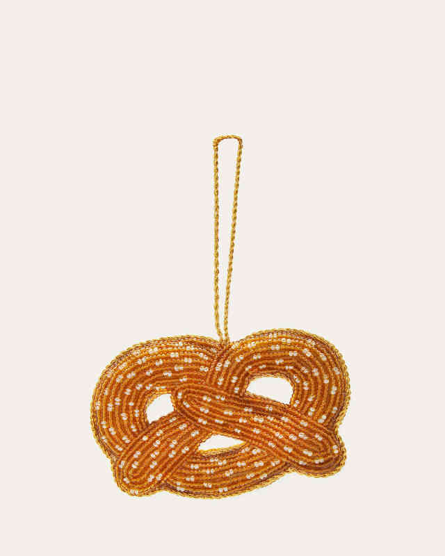 Beaded Pretzel Christmas Ornament